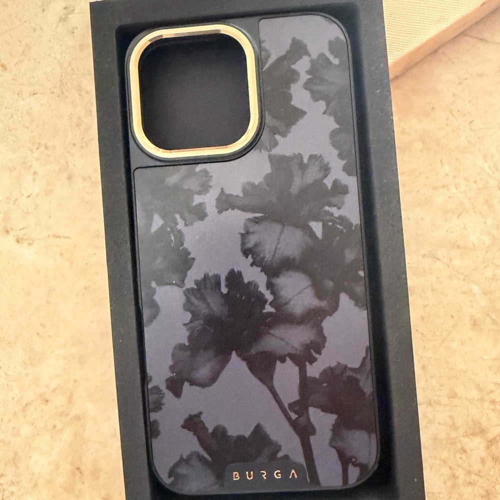 Burga Black Floral Phone Case